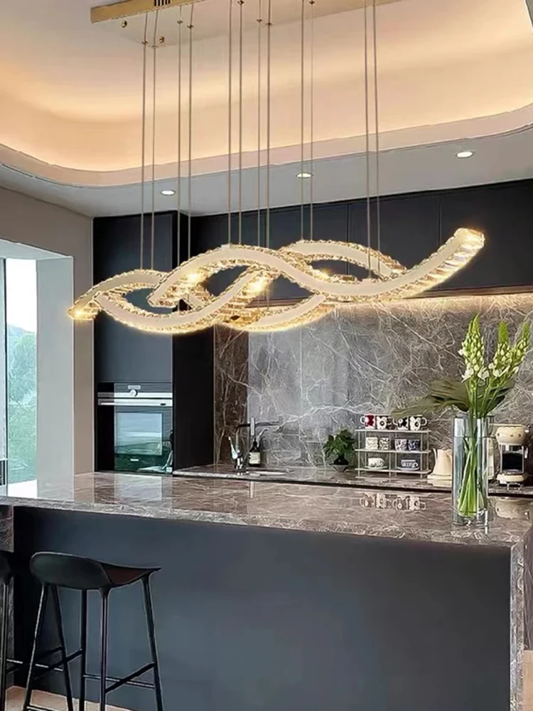 Lampy wiszące do dekoracji wnętrz, luksusowy kryształowy żyrandol do salonu, lampa wisząca do jadalni, oświetlenie sufitowe, oświetlenie wewnętrzne — 2