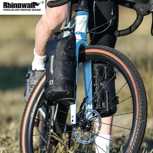 Imagen 1 del producto Rhinowalk-bolsa para horquilla delantera de bicicleta, impermeable, 4L/7L, paquete seco ligero, bolsa para bicicleta, horquilla de liberación rápida, paquete de embalaje para bicicleta MTB