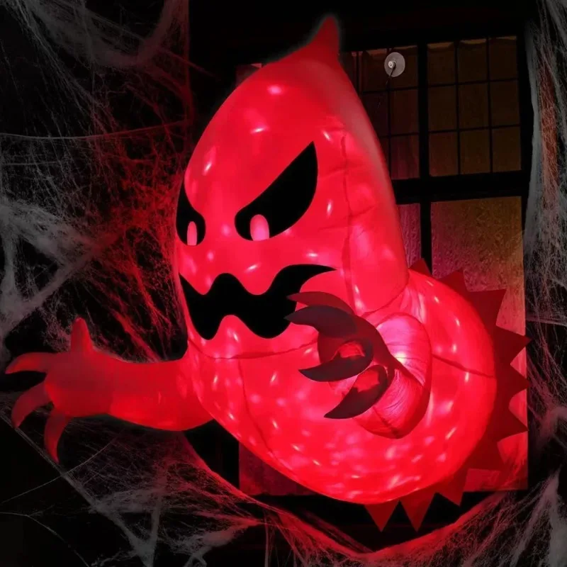 Halloween Inflatable Horror Ghost with LED Lights Spooky Yard Decoration for Outdoor Garden Lawn Party Haunted House Decor Props