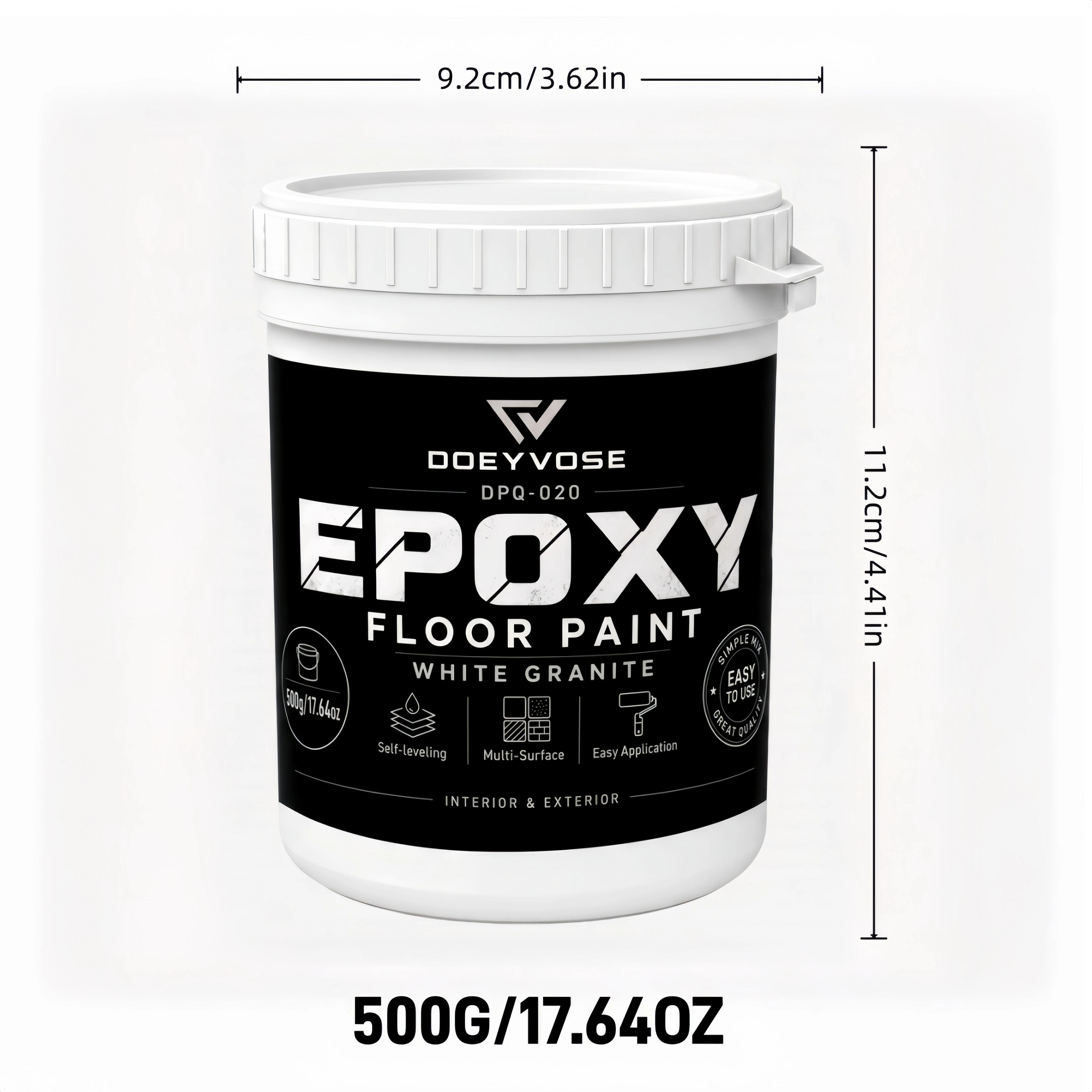 Gray Epoxy Concrete Floor Paint 500g Matte Interior Floor Coating