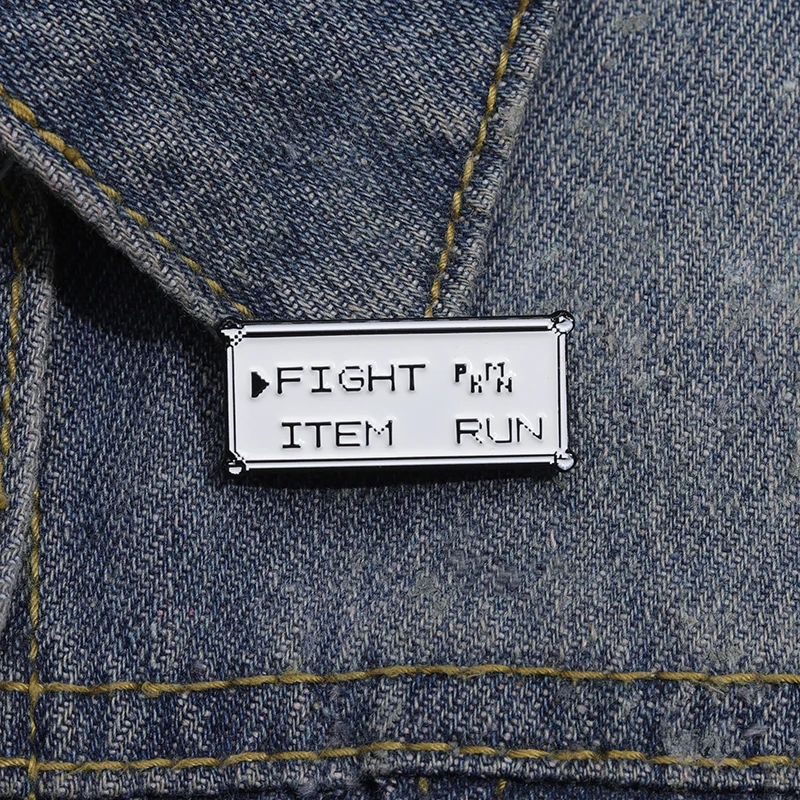 Fight PKMN Item Run Enamel Pin anime games brooch game lover friends gift jewelry Accessories