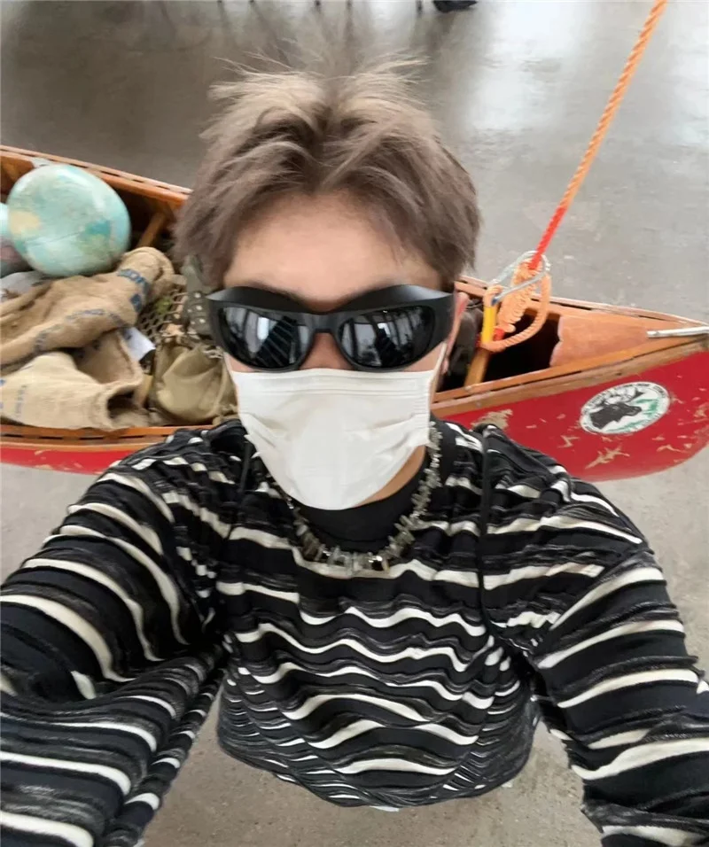 2023 Neue Punk Hip Hop Cool Bla Sonnenbrille Y2K Millennium Future Faion Sonnenbrille Vintage Ele Spor ex UV-Schutz...