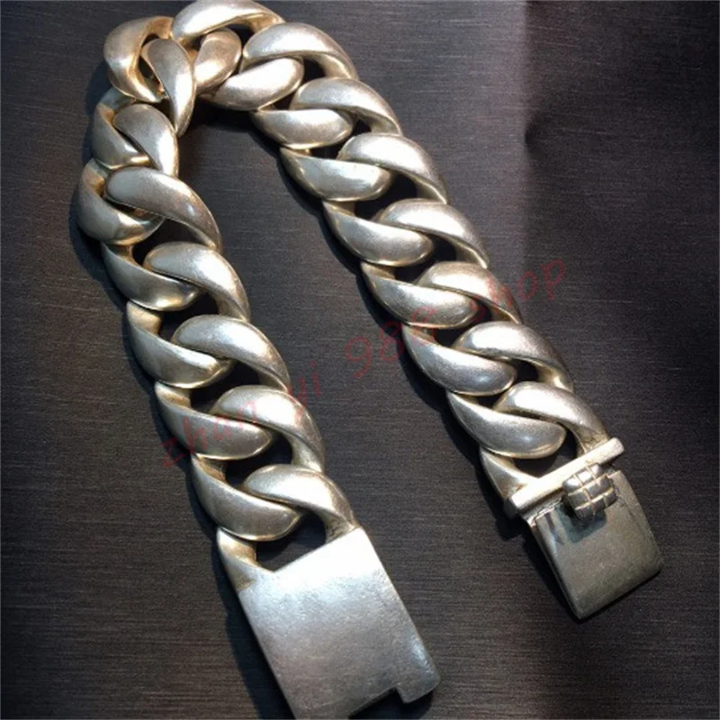 Retro  Hollowed out Tibetan silver bracelet, Domineering fashion