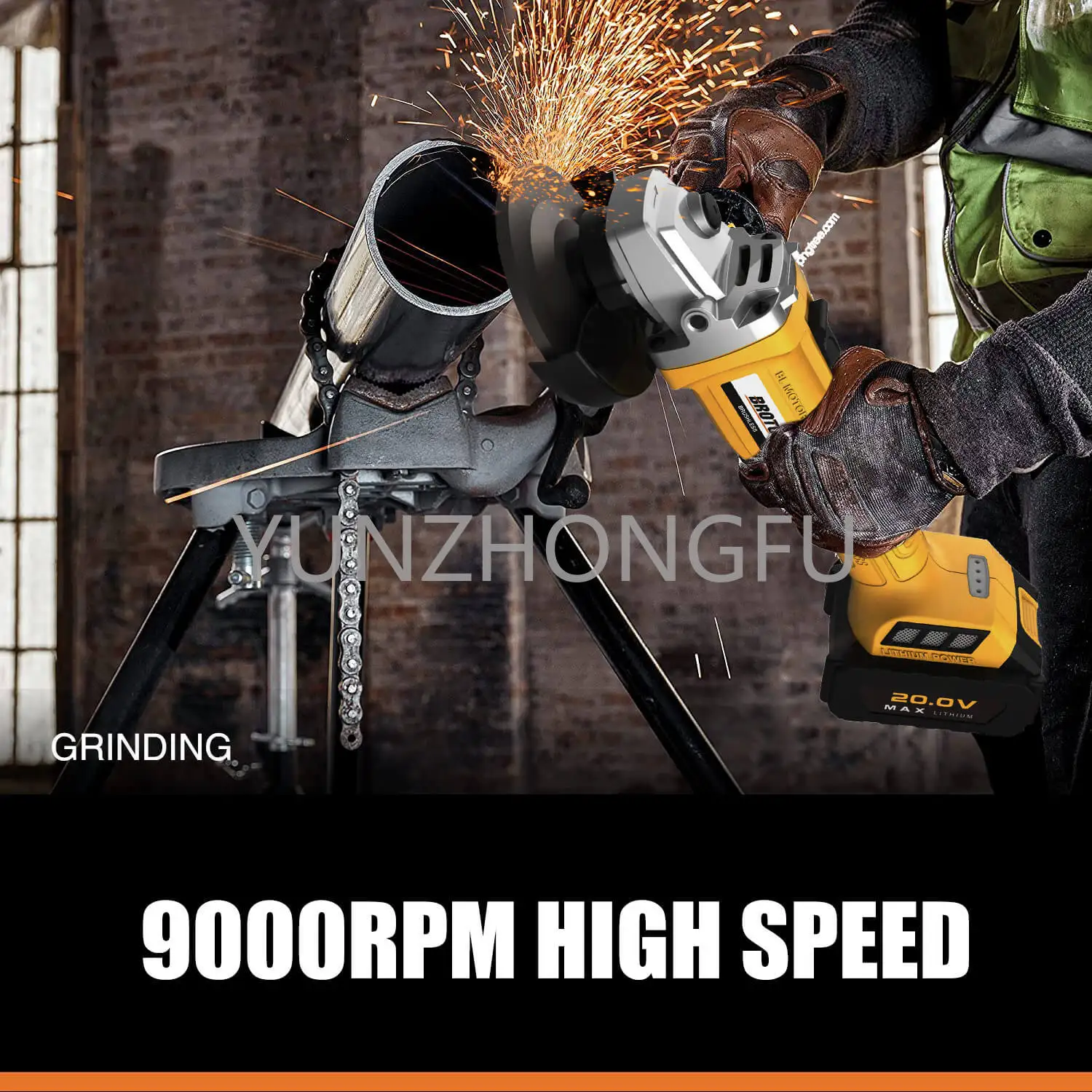 brushless motor light angle grinder cordless 20v battery power high quality electric suppliers