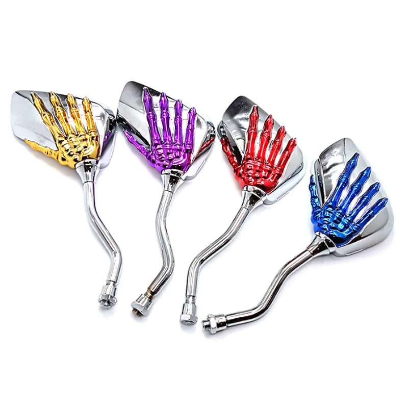

2pcs Universal Motorcycle Rearview Mirror With Screw Aluminium Alloy Scooter E-bike Skeleton Hand Refit Motorbike Side Mirrors