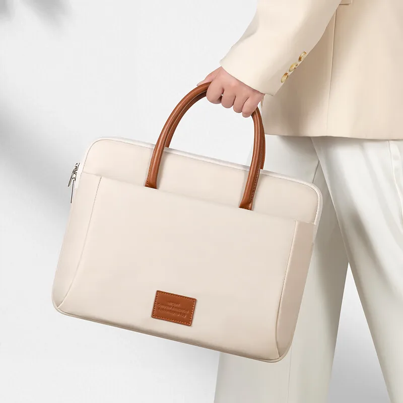 Business Laptop Bag Stylish Women Tote Bags Slim Briefcase For 13 14 15.6 Inch Macbook Air Pro Acer Huawei Asus Dell Lenovo Case view 6