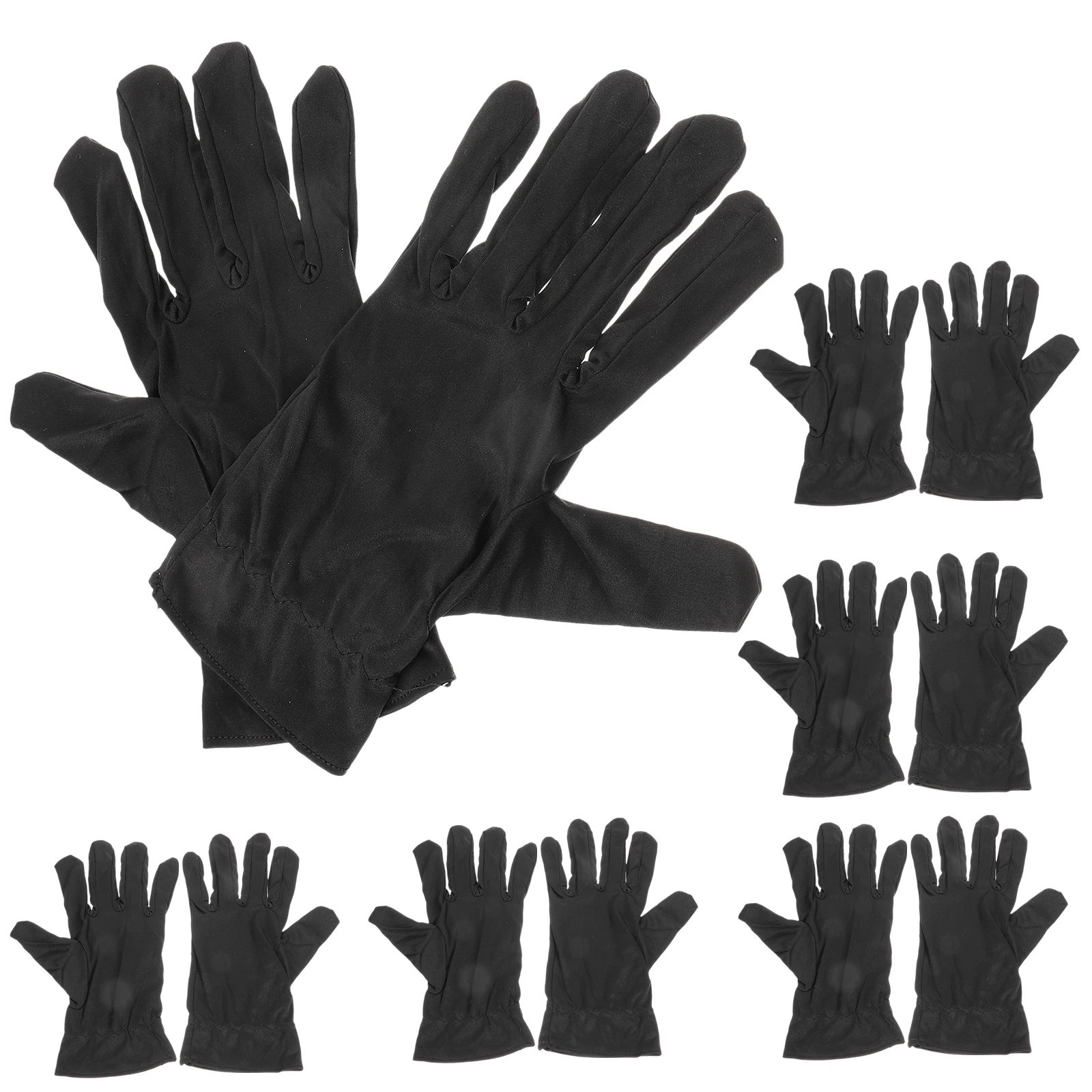 

Jewelry Gloves 6 Pairs Coin Handling Silver Polish Work Stretchy Breathable Gardening Lining