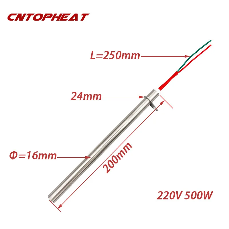 220V 500W Cartridge Heater Heating Element Electric Heating Rod Dry Burning Air Heater Element