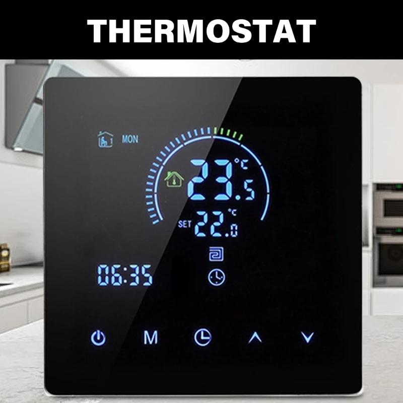 16A programmierbarer Thermostat, elektrischer Fußbodenheizungs-Temperaturregler, intelligenter Thermostat, App und