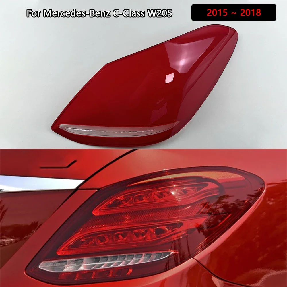 

For Mercedes-Benz C-Class W205 2015 2016 2017 2018 Taillight Lens Cover Transparent Lampshade Taillamp Shell Plexiglass