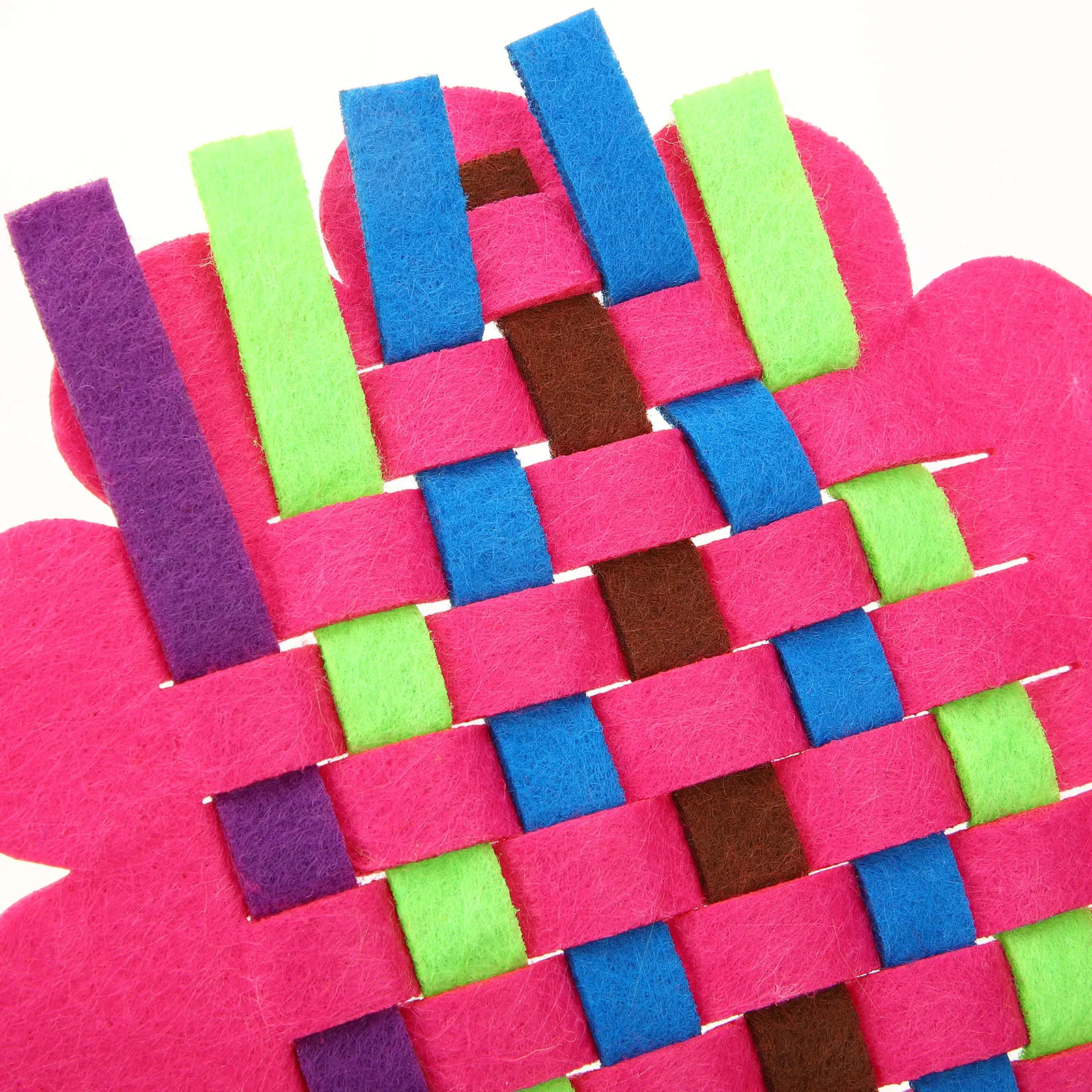 6 قطع من النسيج الإبداعي المحبوك على شكل قلب وزهرة الفراشات للأطفال في وقت مبكر التعليمية للأطفال الصغار هدية عيد الحب لرياض الأطفال #4