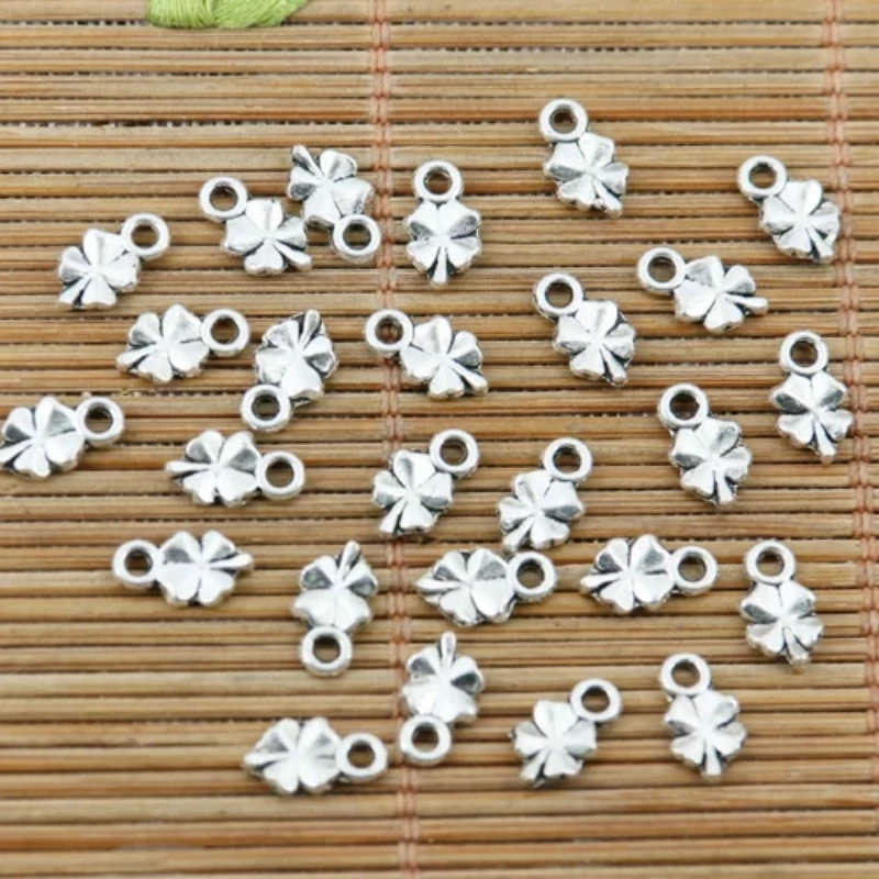 

200pcs 9*5mm Tibetan Silver Color Mini Lucky Leaf Charms EF2382 Jewelry Charms