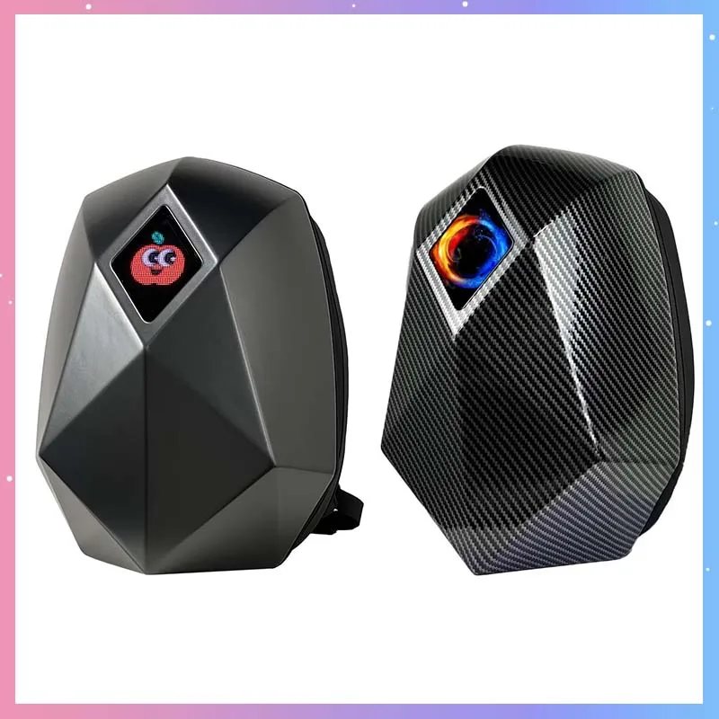 

LED Backpack Motorcycle And Bicycle Cycling Hard-Shell Backpack Trendy Riding Bag APP Bluetooth Control Waterproof Backpack Gift