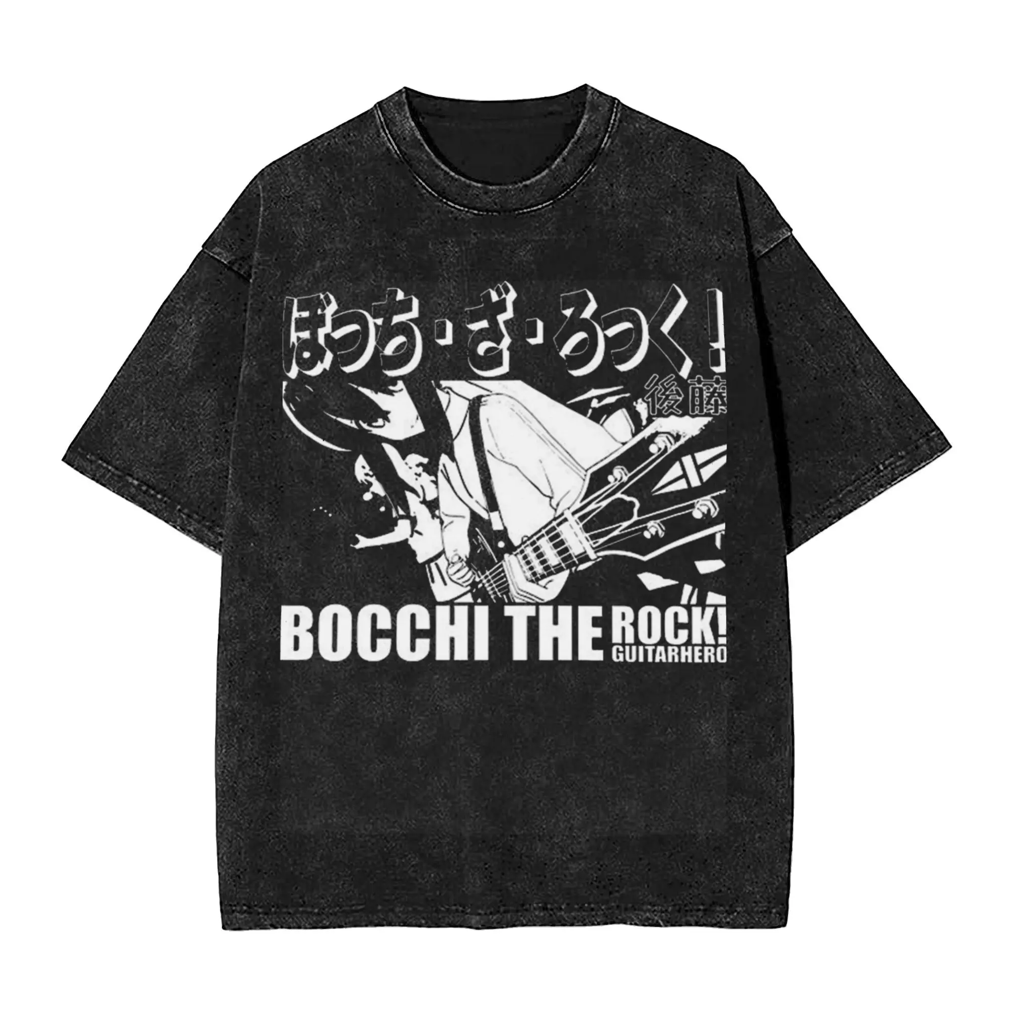 BOCCHI THE ROCK  Kessoku Band  Washed T Shirts Streetwear Hip Hop Novelty T-Shirt  Tees Men Women Cotton Streetwear