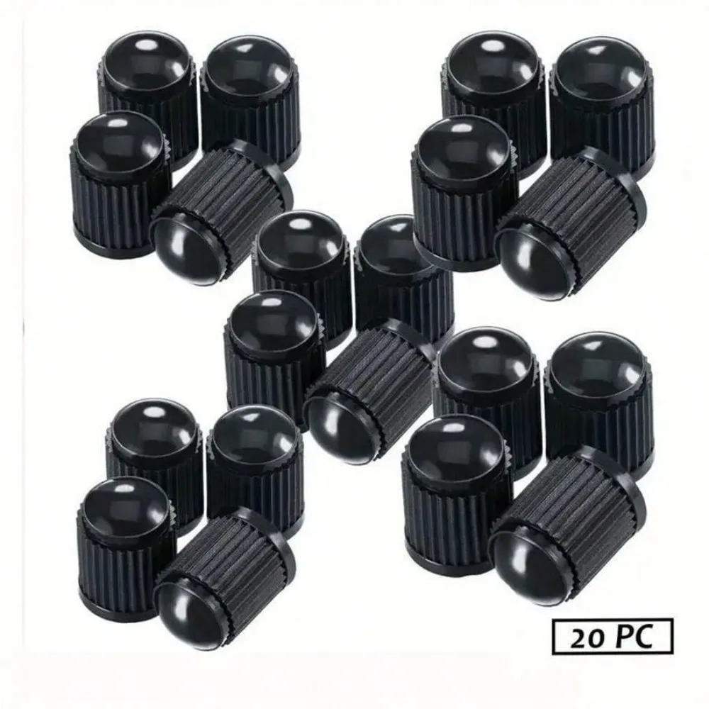 20Pcs Colorful Valve Cover For Car Tires Motorcycle Bicycle Tire Inflator Dust Cap With Seal Plastic Material Auto Parts