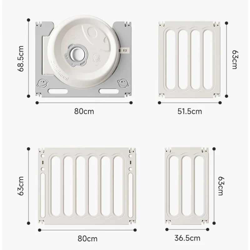 روضة أطفال رائد الفضاء للأطفال، نشاط زحف، بوابة أمان للمساحة، ساحة لعب داخلية مع تصميم تخزين متعدد الوظائف وقابل للطي #5
