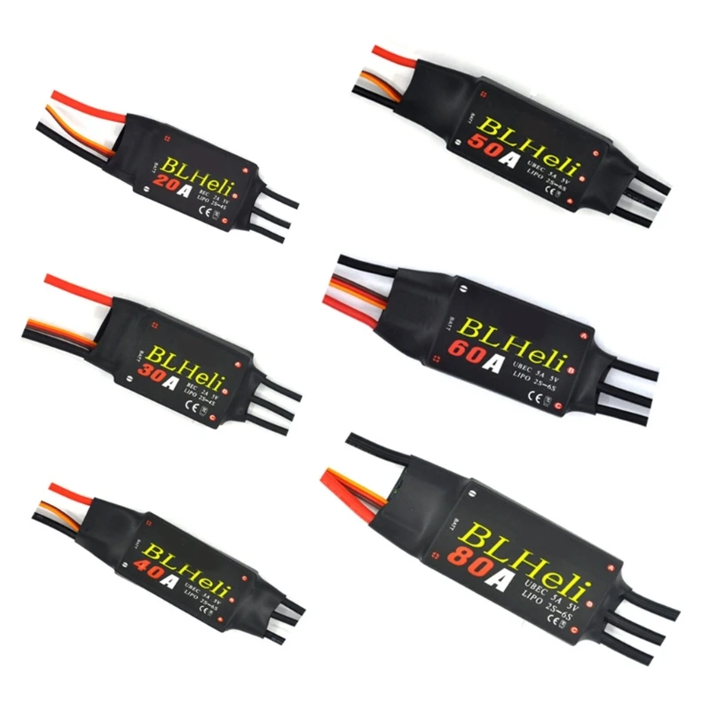 20/30/40/50/60/80A Brushless Electric Speed Controller For BLHeliSeries for Remote Control Car Underwater Propeller