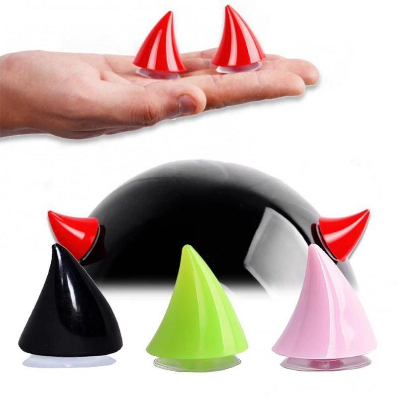 2 Pieces Electric Vehicle Helmet Decorative Big Horns Motorcycle Helmet Demon Sucker Horns Universal