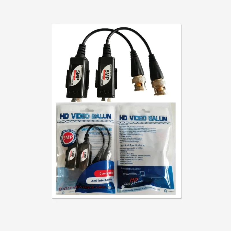 5MP HD VIDEO BALUN Single Channel 1080P 2MP 5MP HD TVI/CVI/AHD/CVBS Video balun Transceiver