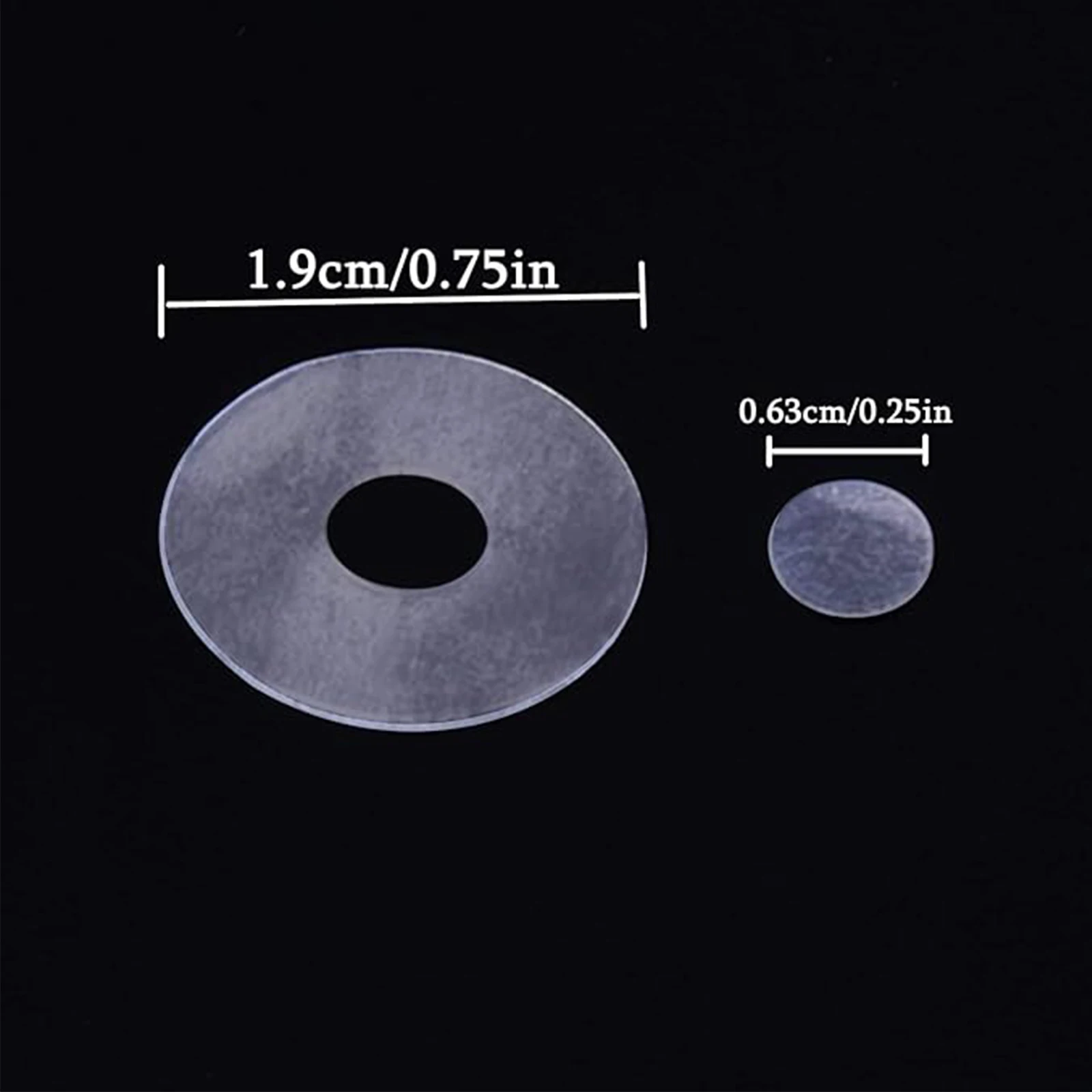 Non-Slip Adhesive Rings Ruler Grips Non-Slip Pads Sewing Tool for Quilt Templates- 48 Pieces Total - 24 Large & 24 Small