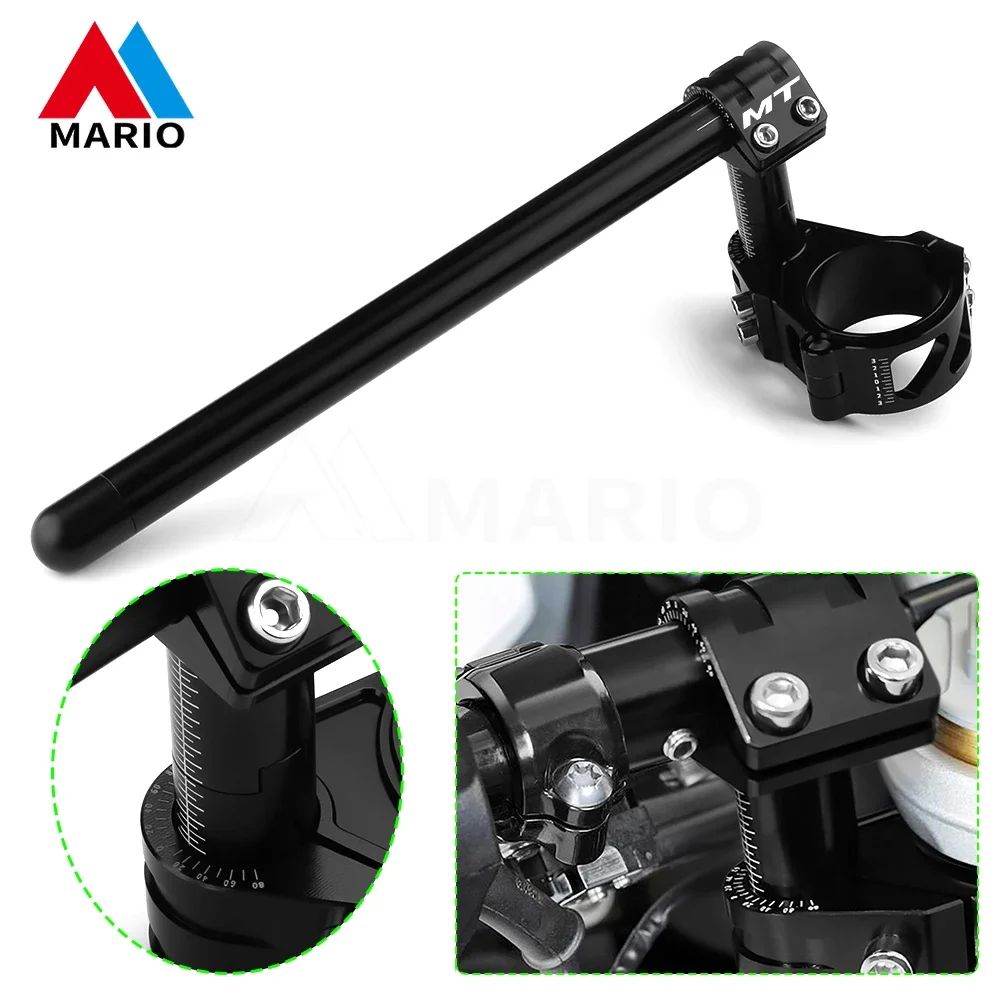 

For YAMAHA MT01 MT09 MT10 MT09/SP MT10/SP Motorcycle Accessories CNC Aluminum 50MM Racing Clip on Fork Clamp Cafe Racer