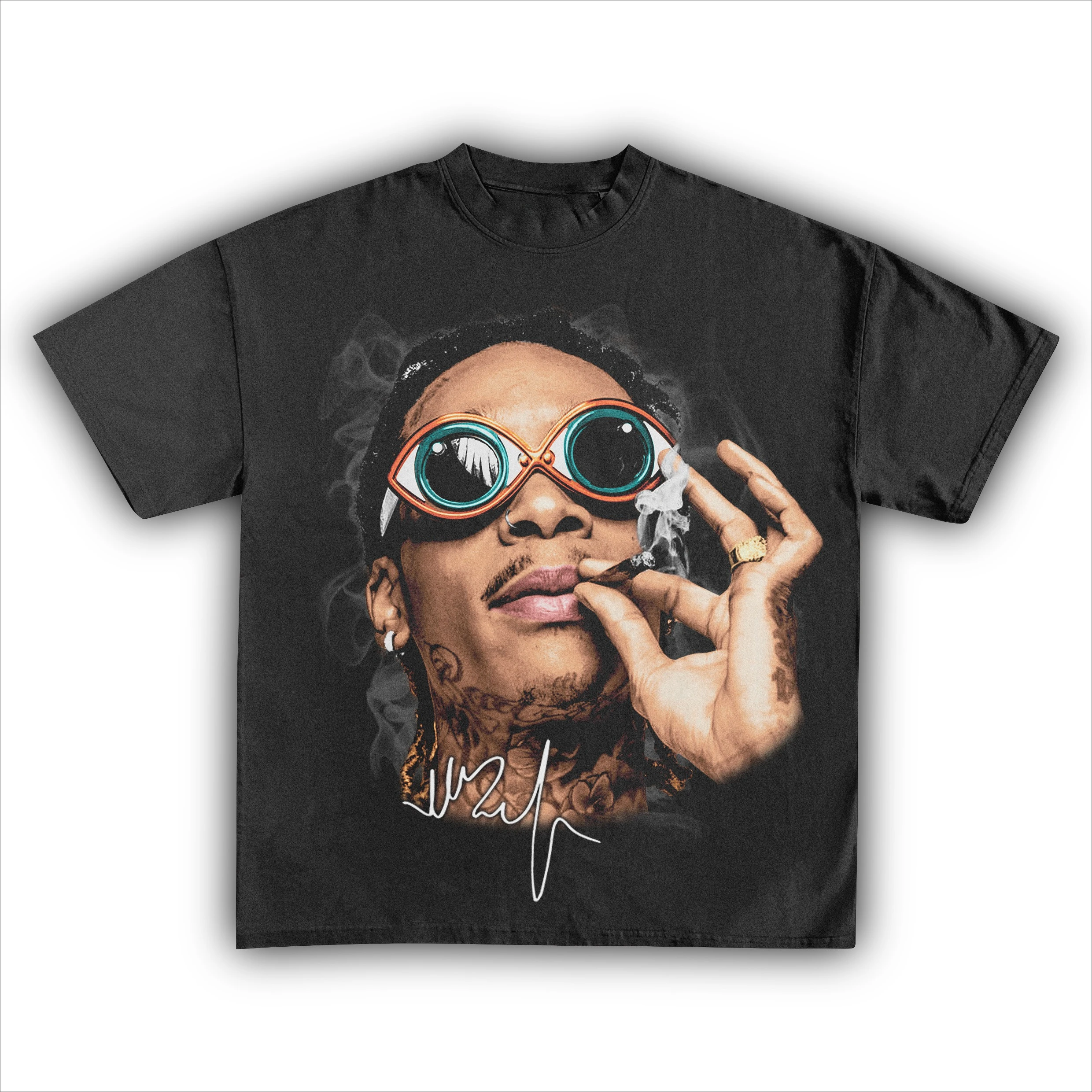 

Футболка WIZ KHALIFA OG GRAPHIC VINTAGE, футболка с принтом, летняя роскошная брендовая мужская и женская футболка из чистого хлопка с короткими рукавами
