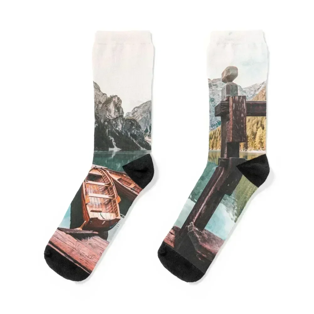

Lago Di Braies Socks floor crazy luxe funny sock Socks Men's Women's