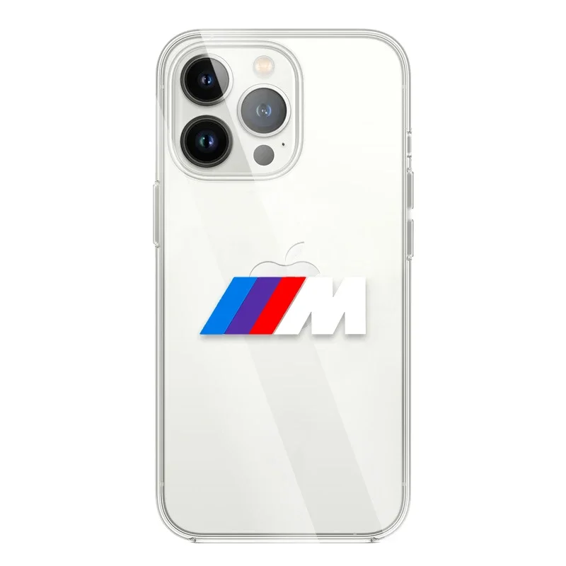 New Fashion Clear Cover Phone Case For iPhone 11 12 13 14 Pro Max for BMW M Performance M2 M3 M5 F07 F10 F15 F16 F25 F30 F31 F34