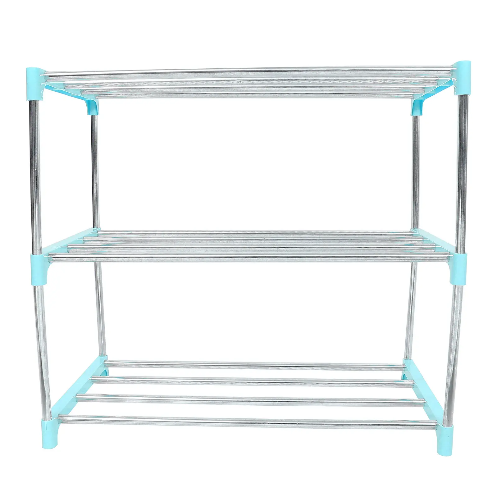 1Pcs Stainless Steel Shoe Rack Three Level Robust Construction Rust Resistant Easy Install Minimalist Design Fits Modern