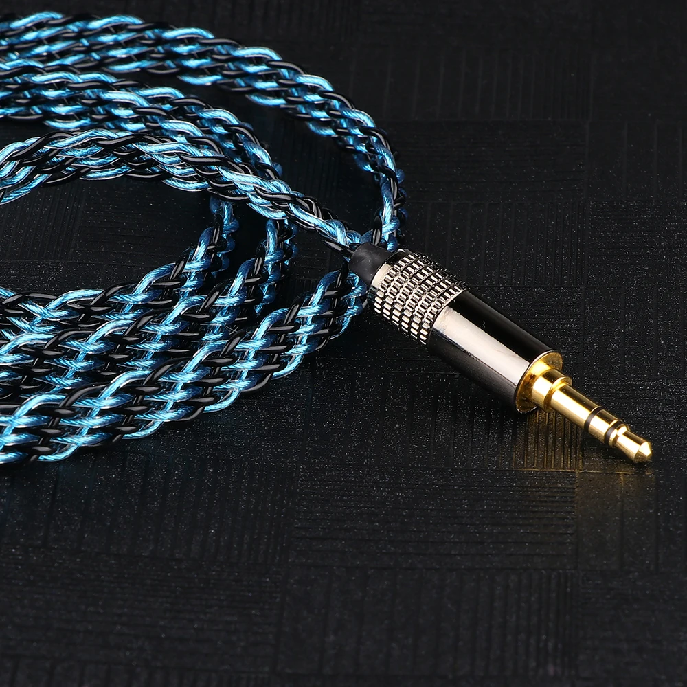 Tripowin Danube Cable 8-rdzeniowy posrebrzany kabel OCC z miedzi + 32-przewodowy pleciony kabel słuchawkowy IEM z warstwą zewnętrzną PVC 28 AWG