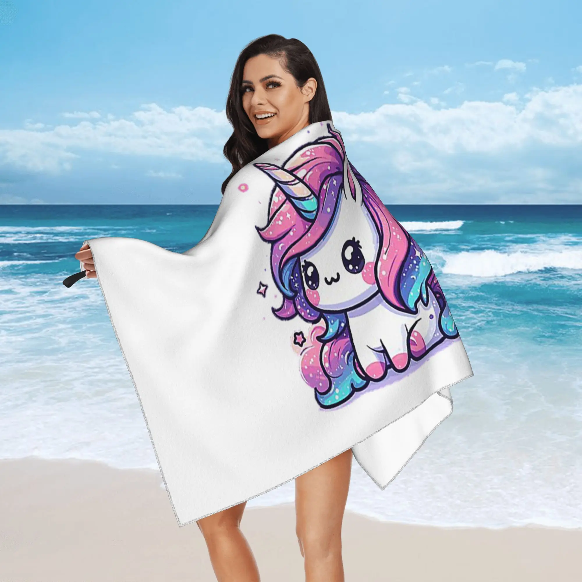 Sparkle Unicorn Magic Beach Towel Soft Microfiber Quick Dry Absorbent Quick Towels For Yoga