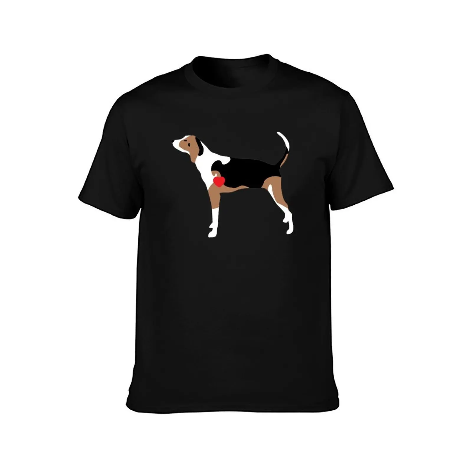 Treeing Walker Coonhound Love T-Shirt, Summer Casual Cotton Tee, Oversized Streetwear Tops, Vintage Graphic Print, 100% Cotton