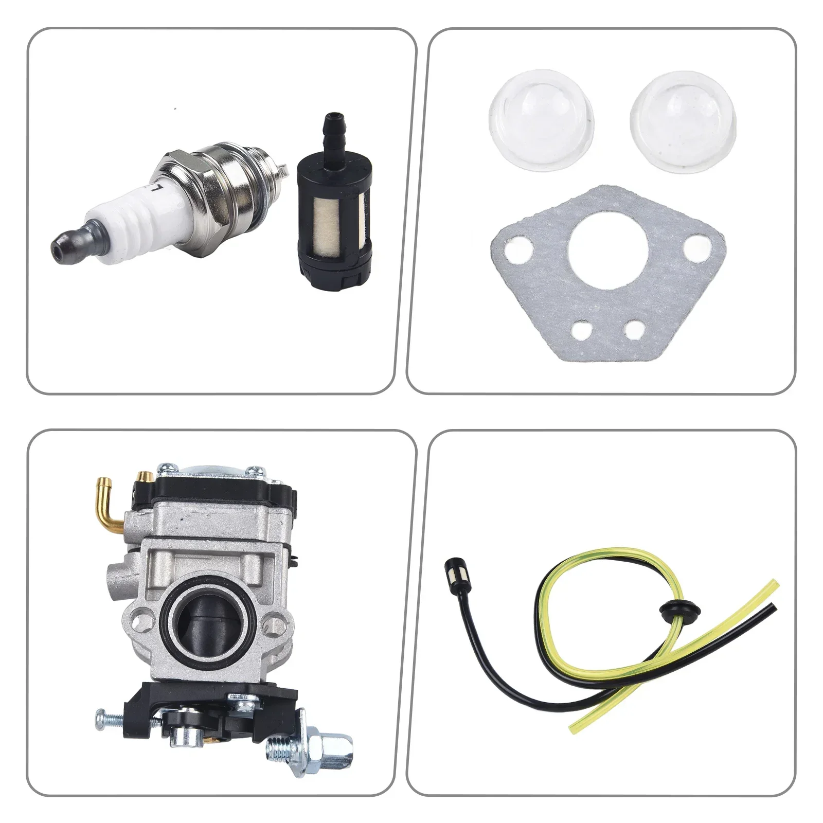 

Высококачественный сервисный комплект карбюратора для мультитула SGS 5 в 1, кусторез 40 куб.см, 52 куб.см. Простая установка и надежное использование!