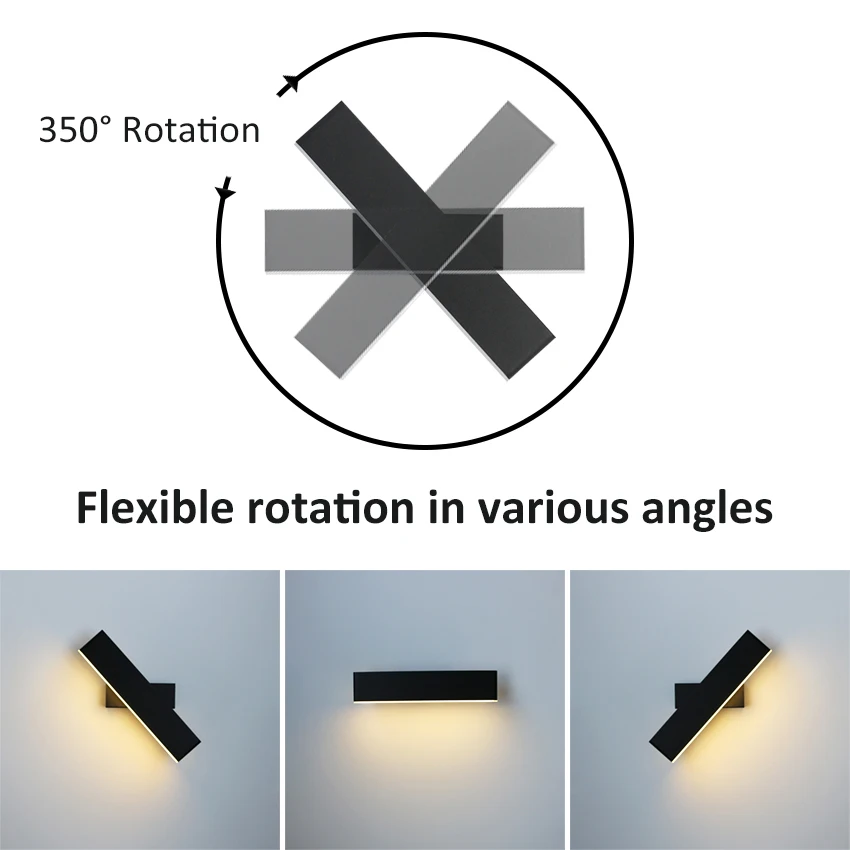 Imagem -05 - Alumínio Led Wall Lamp Decoração Interior Luz Moderna 7w