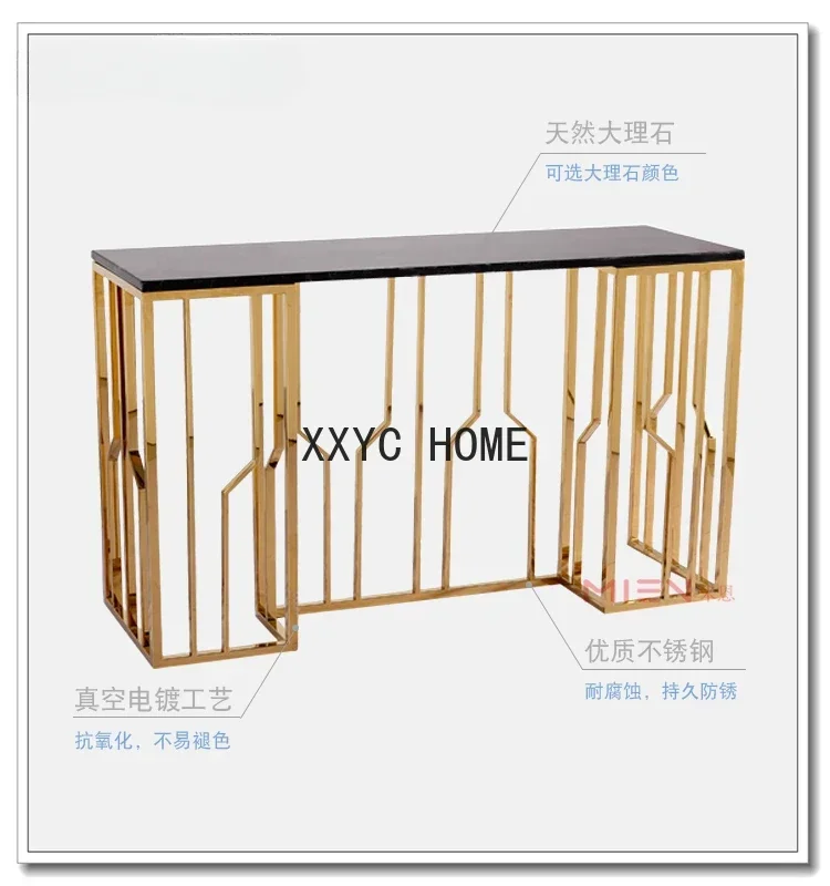Metal Entrance Platform Living Room Partition Side Table Stainless Steel