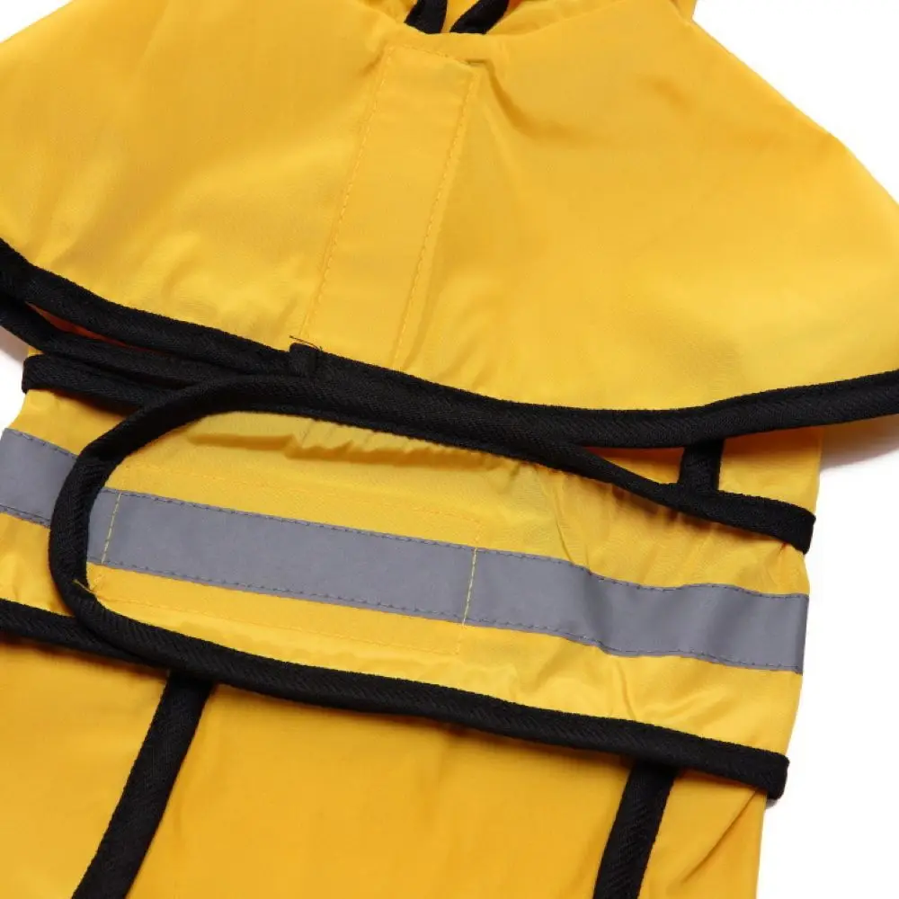 防水反射犬用レインコート - 小型犬用フルカバー4本脚防風ギア、ビションプードル用に調節可能