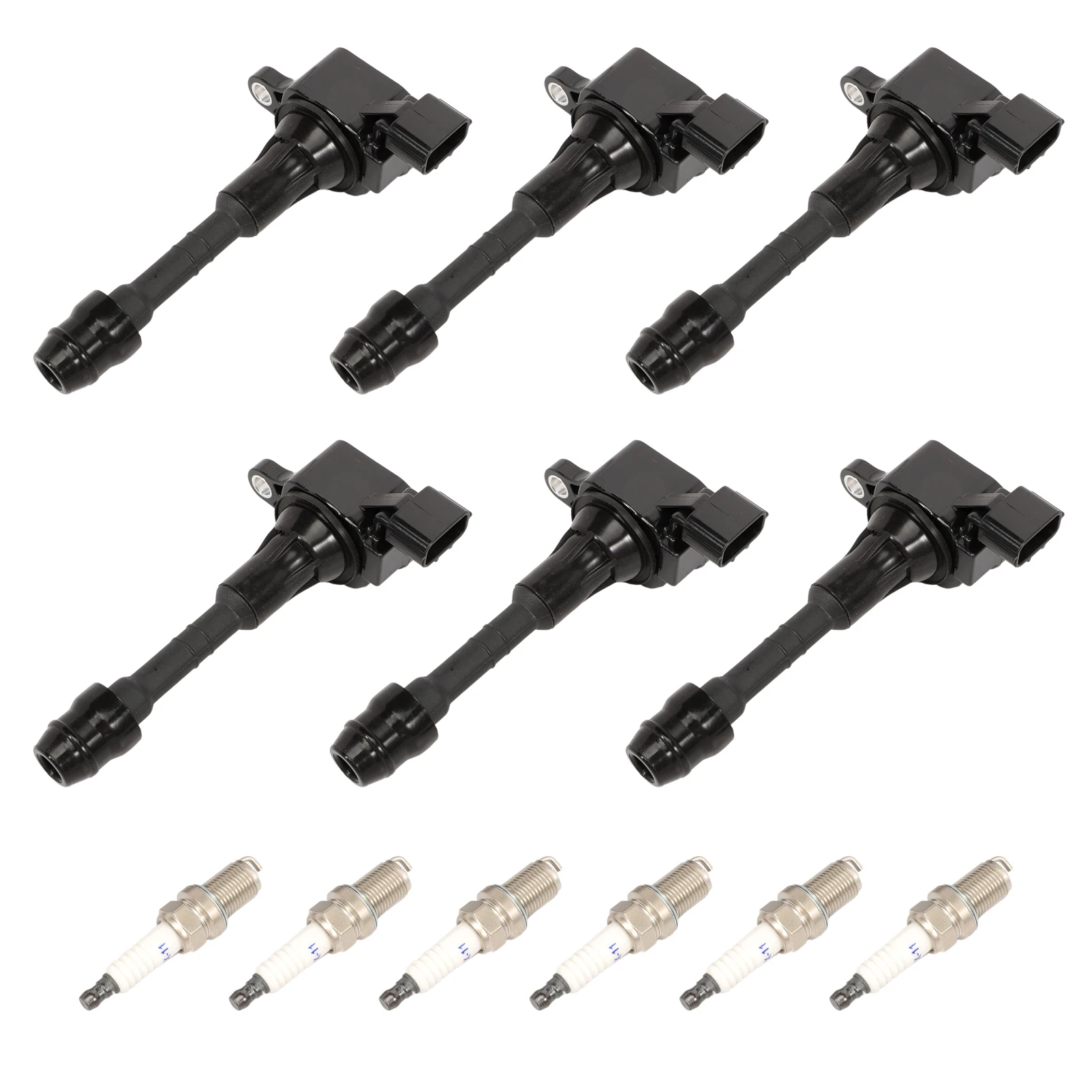 6 Pcs Ignition Coil Pack & Spark Plugs For 3.5L 4.0L Nissan Altima Maxima Murano Quest Pathfinder I35 QX4 Replace UF349 C1406