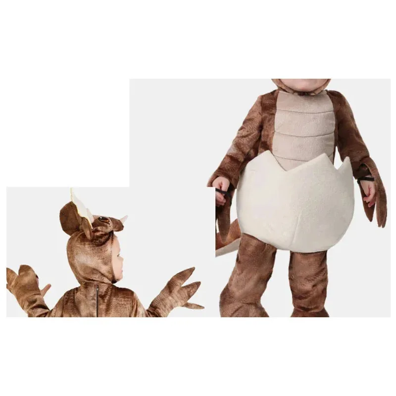 

111 www New Halloween Child Kid Baby Clothes Jurassic Period Dinosaur Triceratops Tyrannosaurus Cosplay Costume Cute Sui