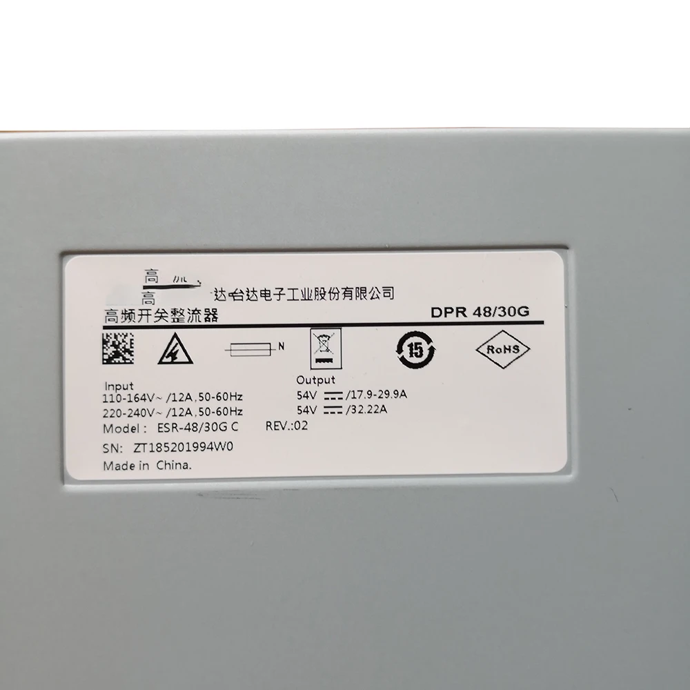 

Серверный блок питания для DPR48/30G ESR-48/30G C 48 В 30 А, отправлено после комплексного тестирования