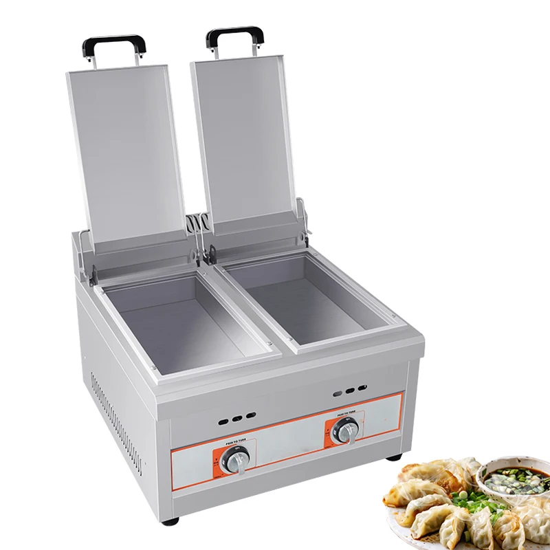 

Stainless Steel Automatic Dumpling Gyoza Fried Machine Commercial Electric Dumpling Buns Fryer Frying Pan