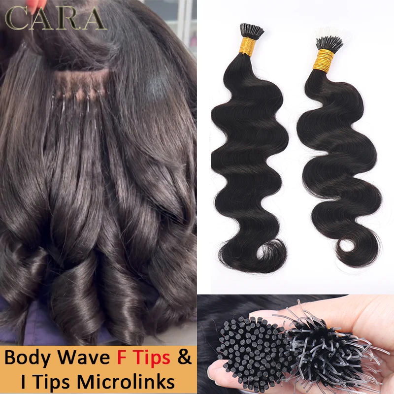 

F Tips Microlinks Hair Extensions Real Human Hair Body Wave I Tips Hair Extension For Women 100% Brazilian Virgin Hair Bundles