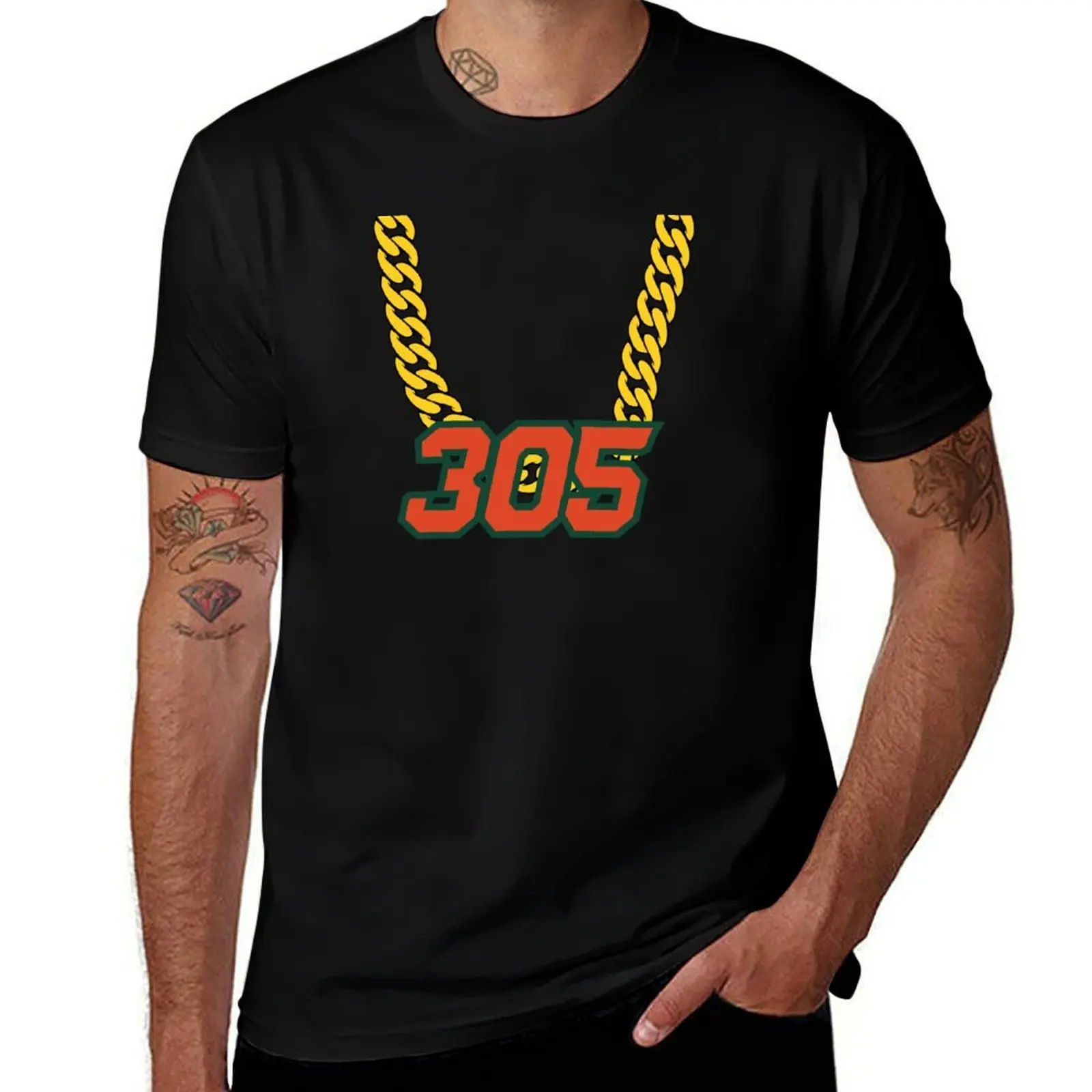 

Miami Turnover Chain T-Shirt Anti-Perspiration Workout Top