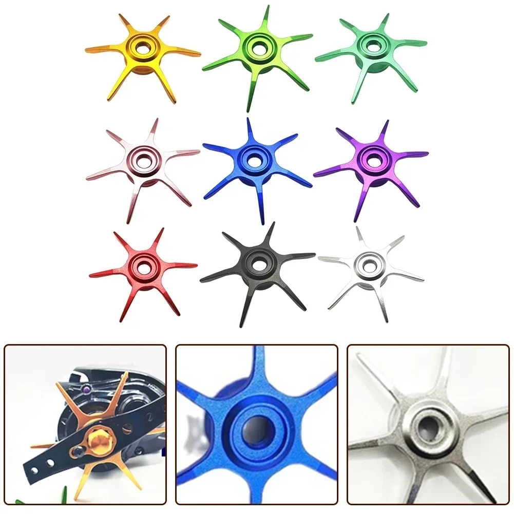 Water Droplet Wheel Six Star Power Release Part Aluminum Alloy Brake Levers Unloading Modified Accessories For Abu Max Series