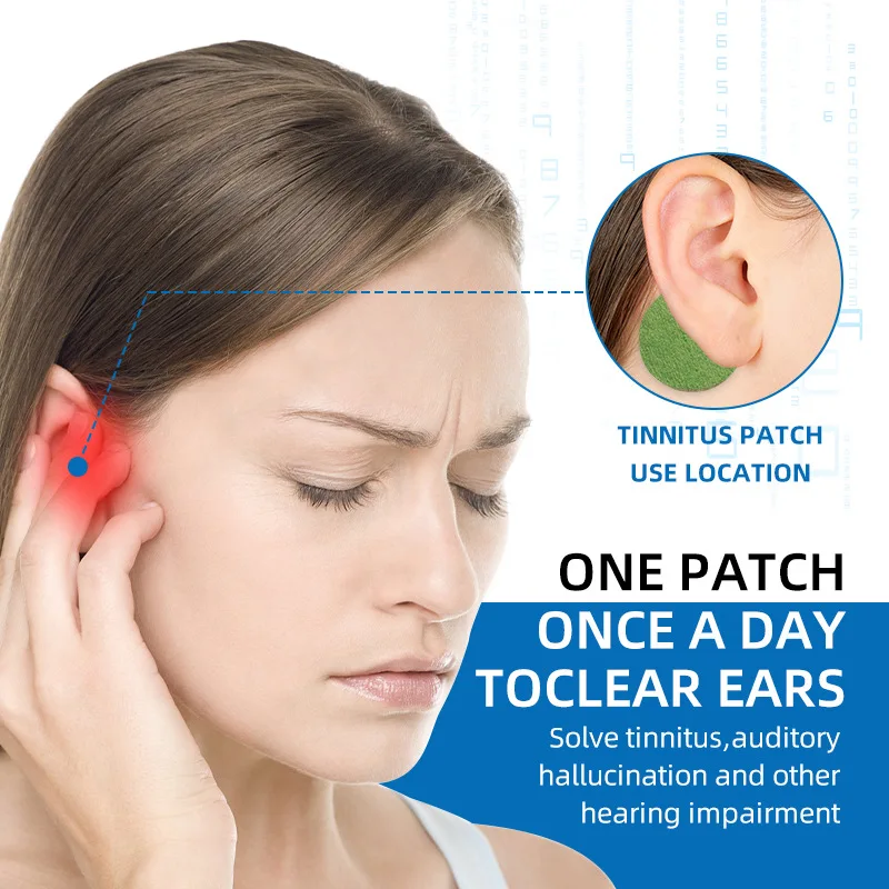 귀청소 12pcs Relaxing Ear Patch Portable Tinnitus Treatment Patch Prevent Vomitng Improve Listening Anti Headache Ear Ringing Patch