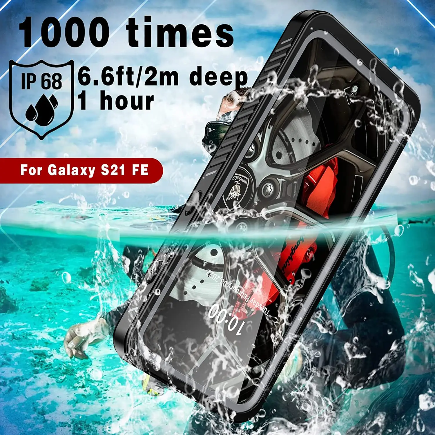 S21 FE S22 Ultra 5G IP68 Waterproof Case for Samsung Galaxy Note 20 Case Water Proof Sport 360 Protect S21 Plus Cover Seal Etui