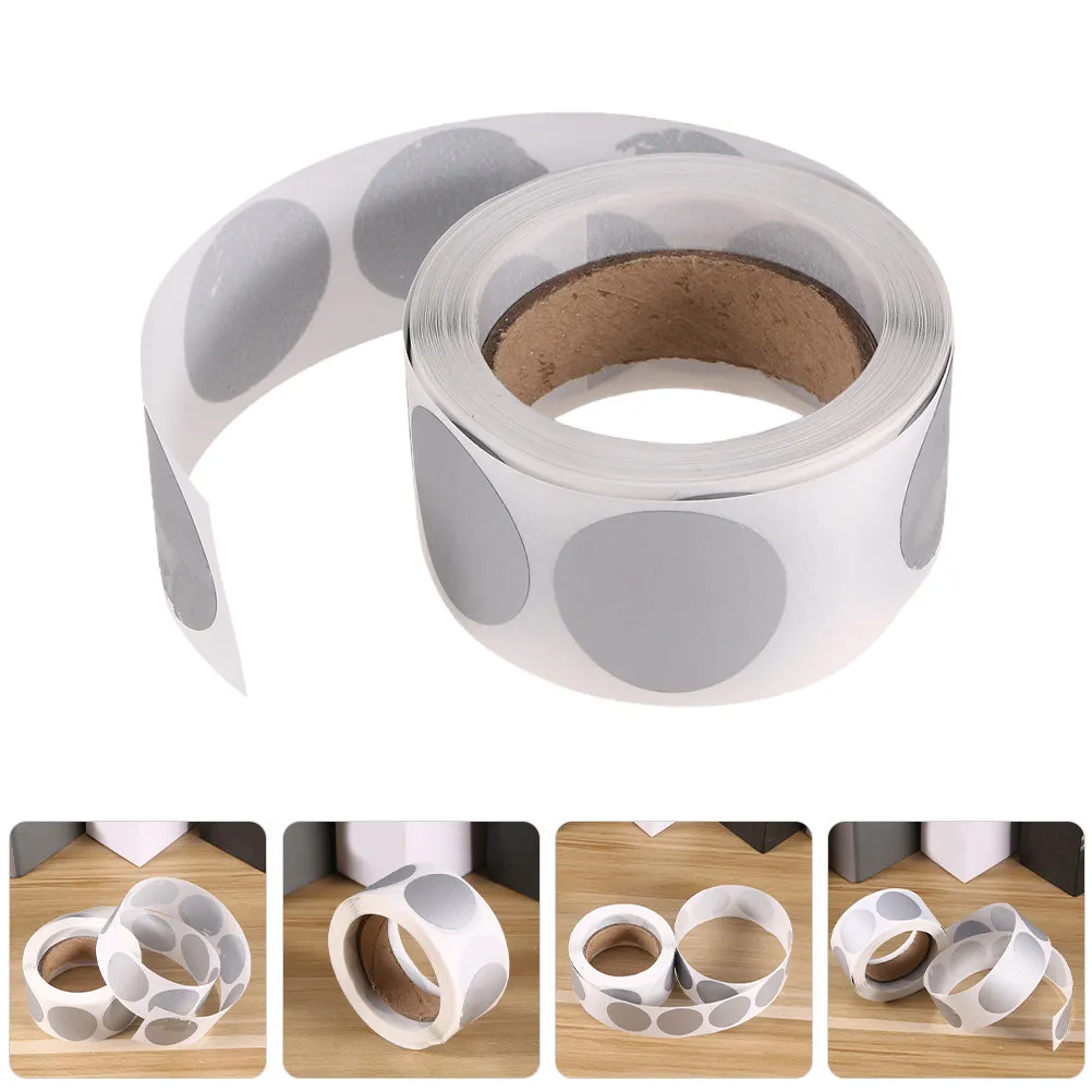 

1200Pcs Scratch Off Sticker Labels Round Silver Self-Adhesive Circle Stickers for DIY Cards Party Favors Classroom Rewards