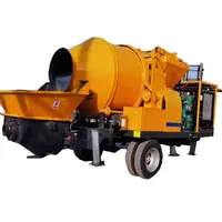 Diesel Electric Mini Concrete Mix Pump 2024 Hot Sale Gasoline Engine Cement Mixer Truck with Pump