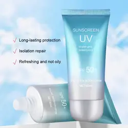 60ml Whitening Sunscreen Cream Protector Facial Sun Block SPF50+ Gel Isolation Lotion Cream Facial Bleaching Moisturizer Creams