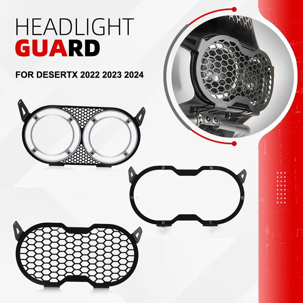 

Desert-X Headlight Guard For Ducati DesertX 2022 2023 2024 Motorcycle Accessories Headlamp Grill Head Light Protections Cover