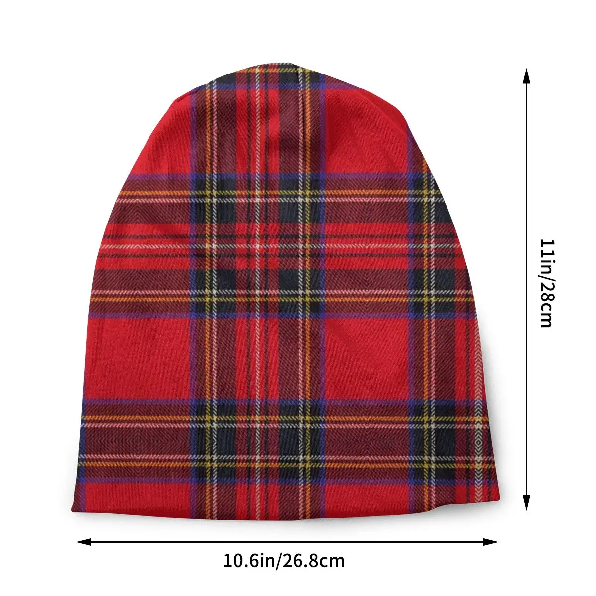 Christmas Royal Stewart Tartan Plaid Caps Goth Ski Skullies Beanies Hat Unisex Adult Spring Warm Head Wrap Bonnet Knitting Hats